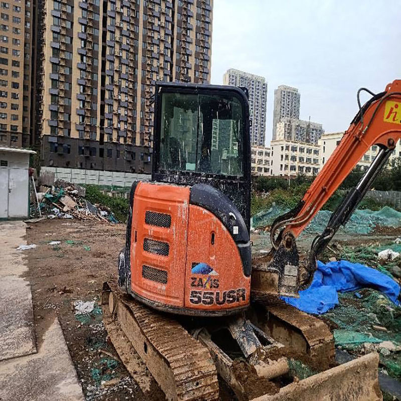 حفرة هيتاشي ZX55 الأصلية اليابانية/ حفرة هيتاشي ZX55 ZX40 ZX60 المستعملة للبيع في حالة عمل جيدة في شنغ