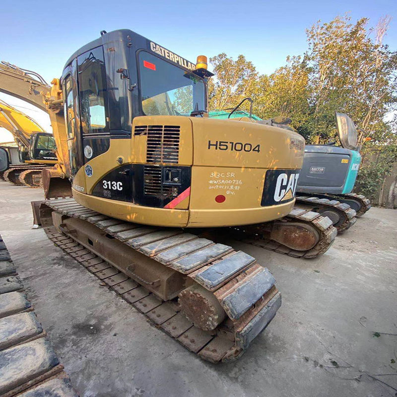 يد ثانية من نوعية جيدة الحفرة الزحفية المستخدمة كاتربيلر cat313C / يد ثانية اليابان المحرك cat313C