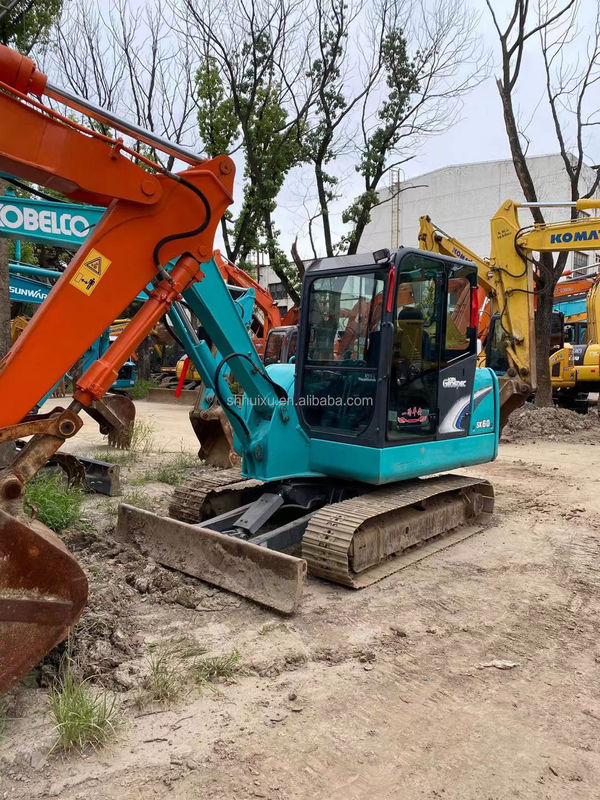 كوبيلكو SK200 الحفرة الهيدروليكية الزحفية كوبيلكو 60-8 يد ثانية عالية الجودة/حفرة صغيرة مستعملة سعر رخيص