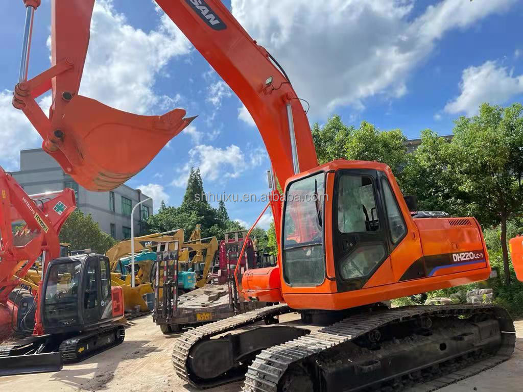 Doosan مبيعات ساخنة Doosan DH220lc حفرة مستعملة/آلة حفرة مستعملة Doosan DH220-7 كوريا أصل للبيع