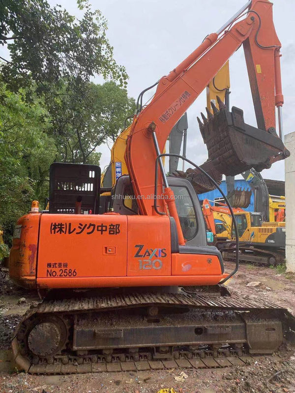 هيتاشي بيع ساخن آلة حفر يابانية HITACHI 120 للبيع يد ثانية هيدروليكية الزحف الحفارة في حالة جيدة