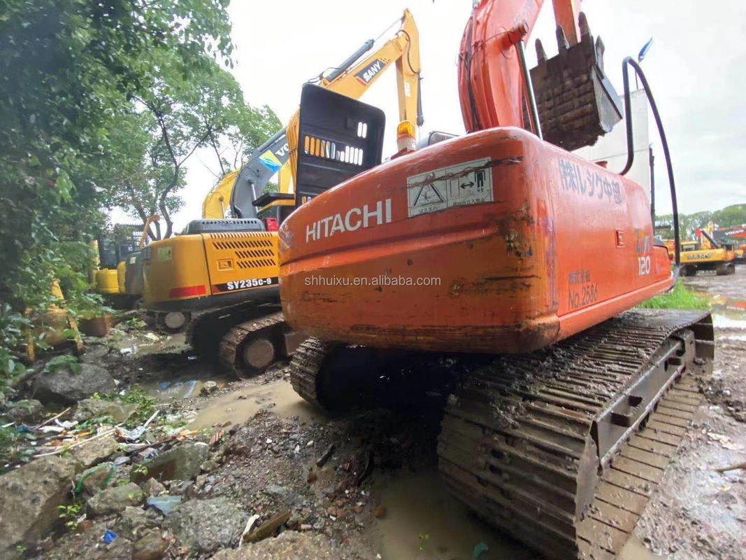 هيتاشي بيع ساخن آلة حفر يابانية HITACHI 120 للبيع يد ثانية هيدروليكية الزحف الحفارة في حالة جيدة