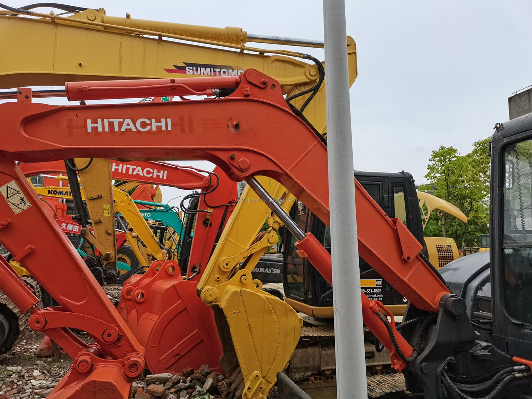 هيتاشي في المخزون جودة جيدة هيتاشي ZX65 الحفرة الهيدروليكية الزحافية اليد الثانية / حفرة صغيرة مستعملة هيتاشي ZX65 سعر رخيص