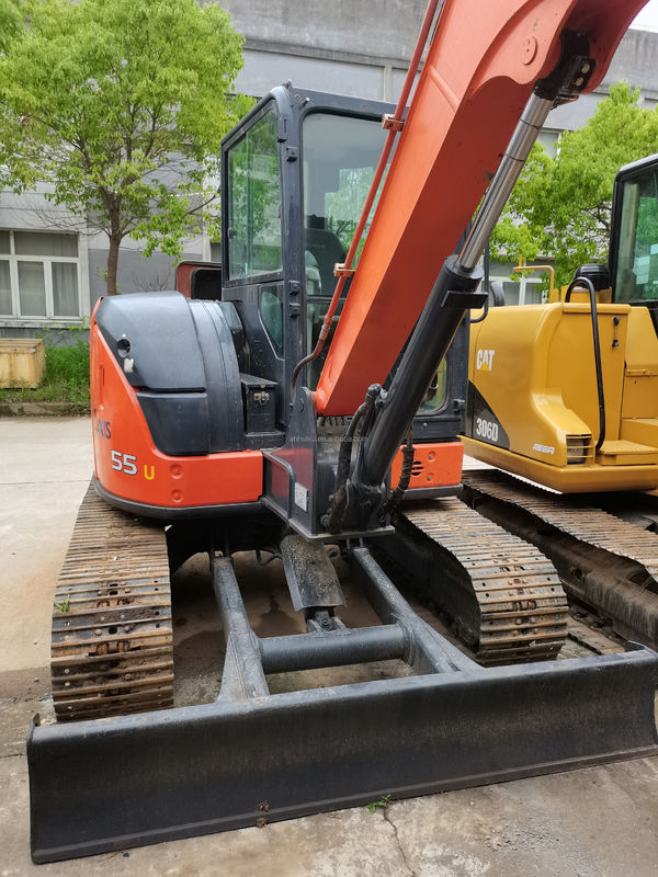 هيتاشي في المخزون الجودة الممتازة هيتاشي ZX55U اليد الثانية الحفرة الزحفية الهيدروليكية/حفرة مصغرة مستعملة هيتاشي ZX55U سعر رخيص