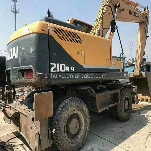 كوريا الأصلية 2014 هيونداي r210w-9 محفر عجلات/آلة إطارات R210w-9 هيونداي للبيع