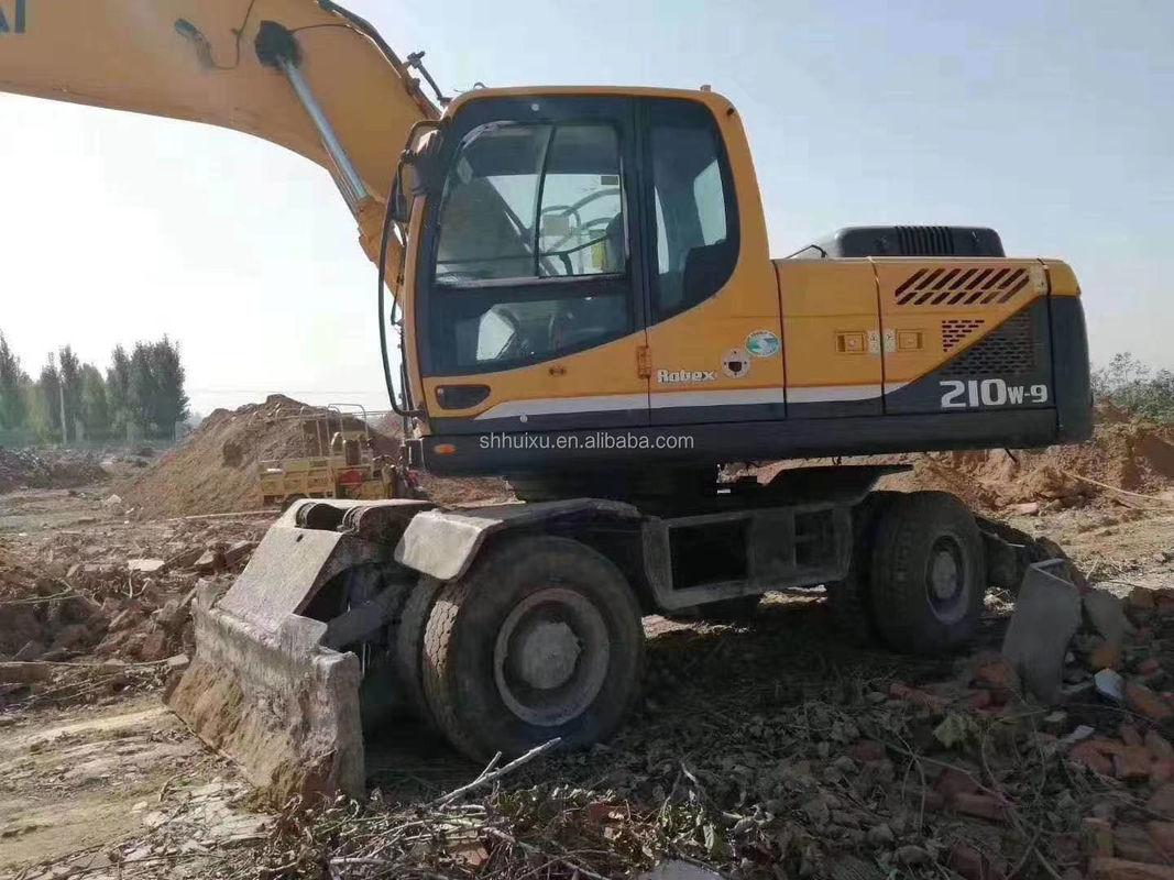 كوريا الأصلية 2014 هيونداي r210w-9 محفر عجلات/آلة إطارات R210w-9 هيونداي للبيع