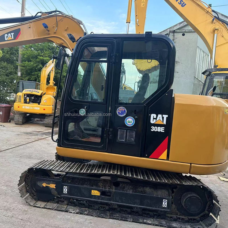 حفرة اليرقات CAT 308E حفرة يدوية معدات مستعملة 8 طن حفرة آلة