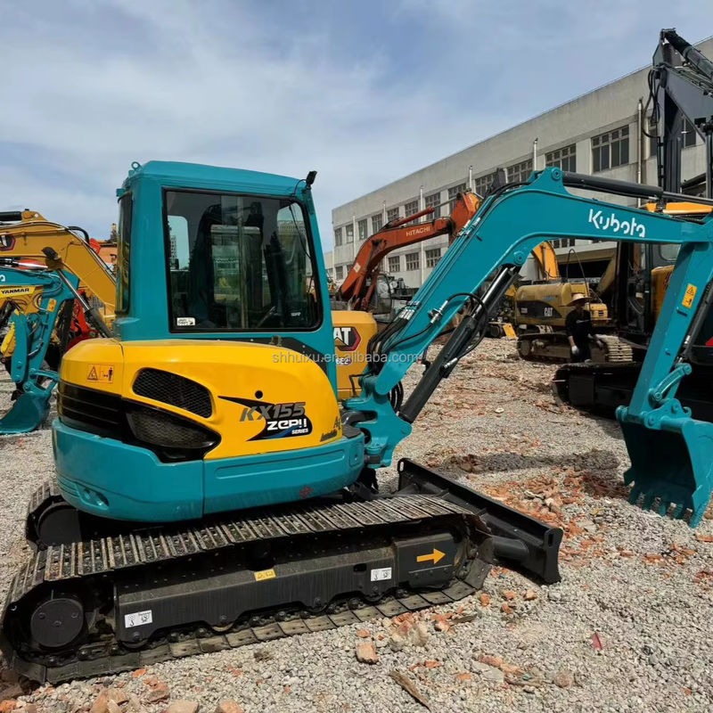 5.5 طن حفرة مصغرة مستعملة Kubota Kx155 الحفرة الزحفية اليابانية الأصلية