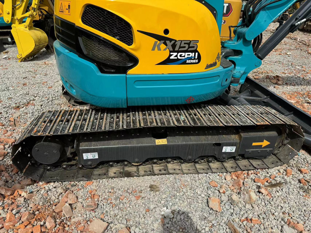 5.5 طن حفرة مصغرة مستعملة Kubota Kx155 الحفرة الزحفية اليابانية الأصلية