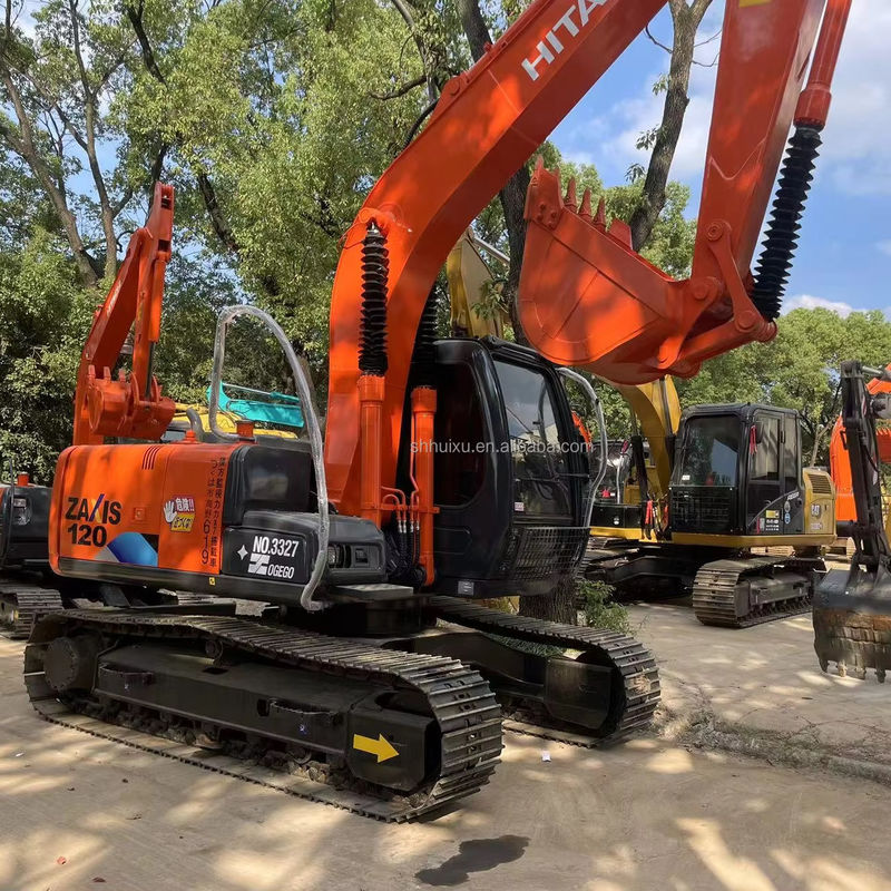 12000kg Zx120 حفر هيتاشي مستعمل يد ثانية مع الطلاء الأصلي 0.51m3