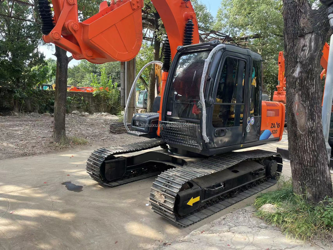 12000kg Zx120 حفر هيتاشي مستعمل يد ثانية مع الطلاء الأصلي 0.51m3