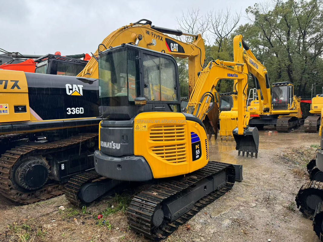 5.5T حفرة صغيرة مستعملة حفرة مستخدمة كوماتسو Pc55 2450mm 1760mm 0.15m3