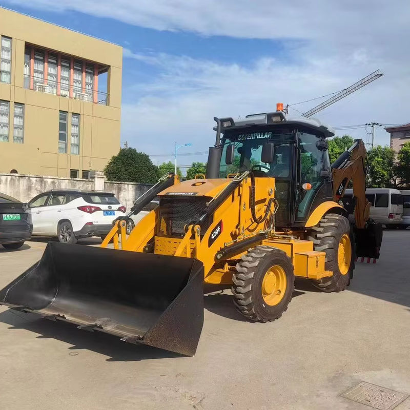 حفرة مستعملة كاتربيلر CAT420F آلة طلاء الطرق/ يد يابانية مستعملة جرار آلات الطرق المحرك في حالة جيدة