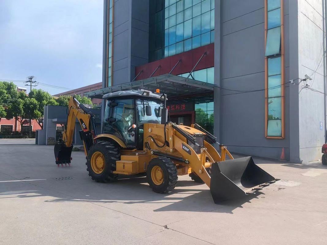 حفرة مستعملة كاتربيلر CAT420F آلة طلاء الطرق/ يد يابانية مستعملة جرار آلات الطرق المحرك في حالة جيدة